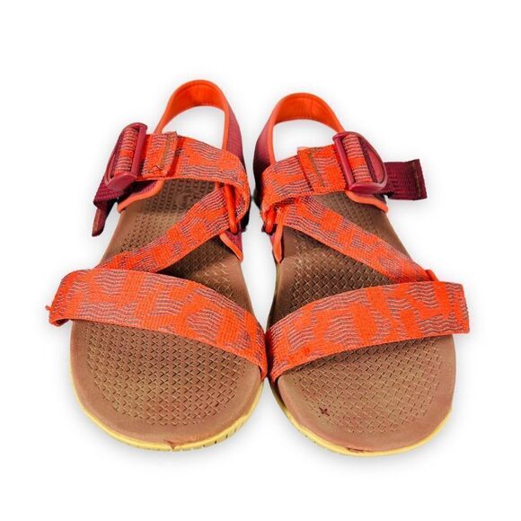Chaco Confluence Grenadine Sports Sandals Reddish Orange J106934 Women's 7 - Picture 3 of 10